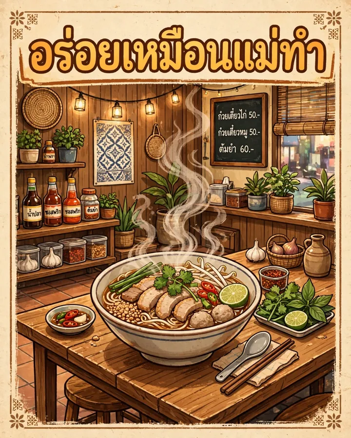 ร้านก๋วยเตี๋ยว หัวเรื่อง อร่อยเหมือนแม่ทำ